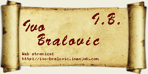 Ivo Bralović vizit kartica